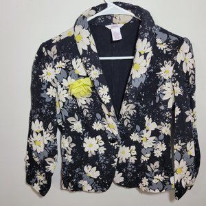Floral Mid Sleeve Blazer